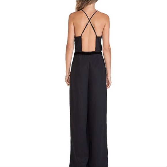 Free People Black Jumpsuit Woven fabric Halterneck size 6 - Picture 2 of 6